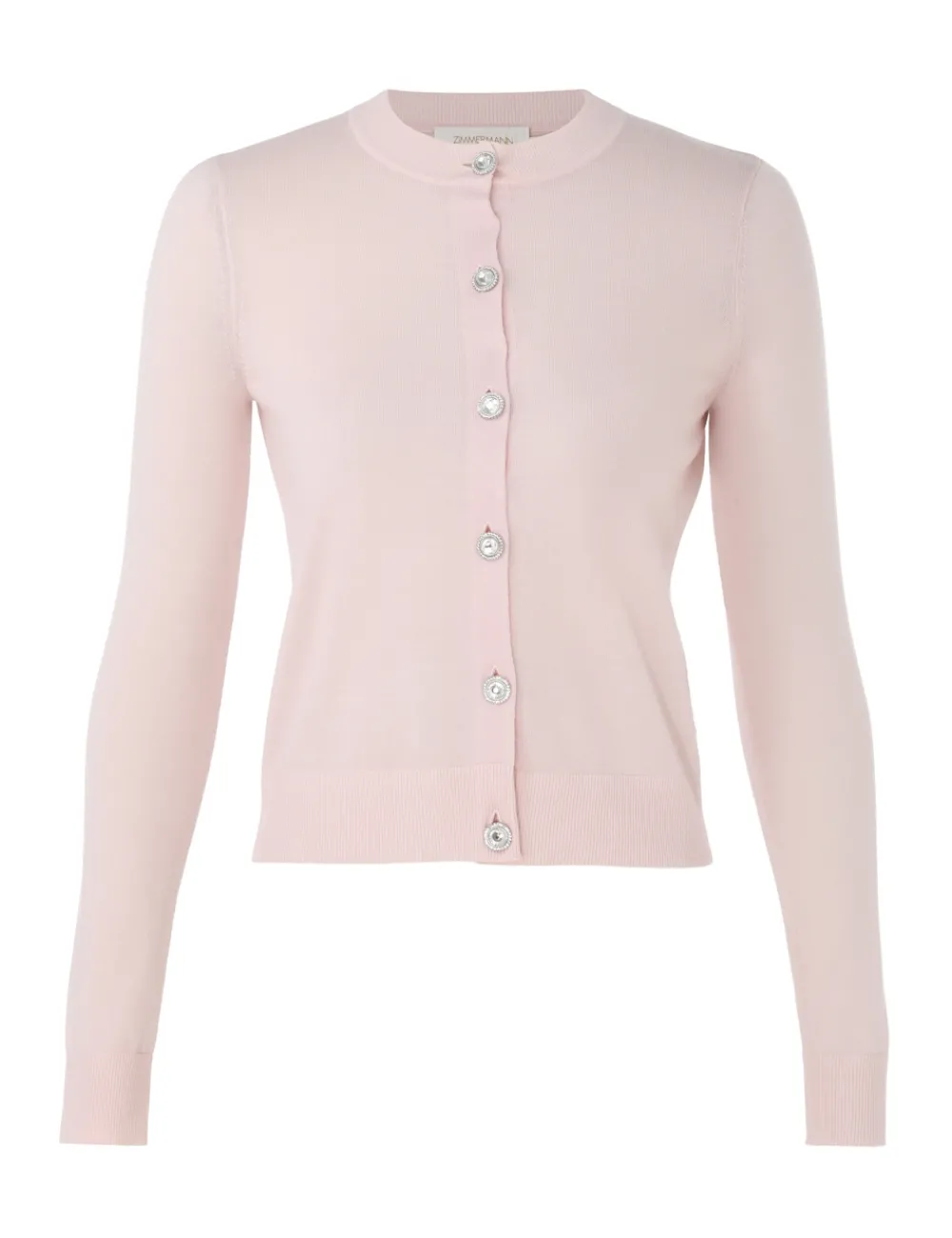 ZIMMERMANN Matchmaker Crew Neck Cardigan-Women Knitwear