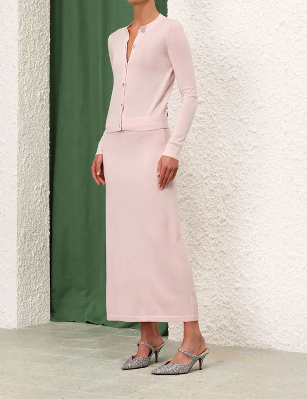 ZIMMERMANN Matchmaker Crew Neck Cardigan-Women Knitwear