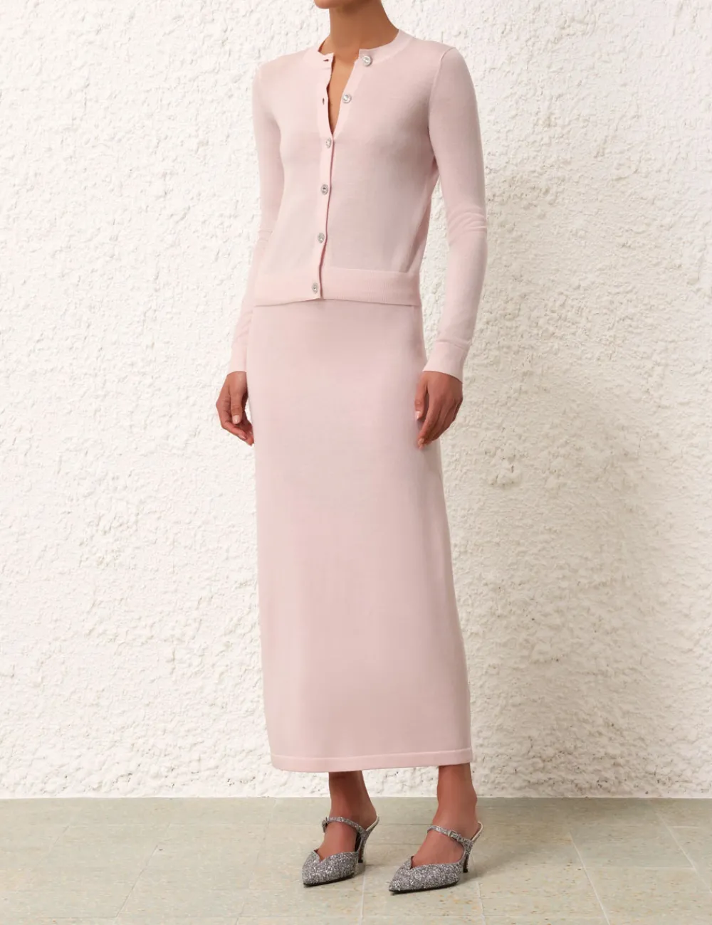 ZIMMERMANN Matchmaker Crew Neck Cardigan-Women Knitwear