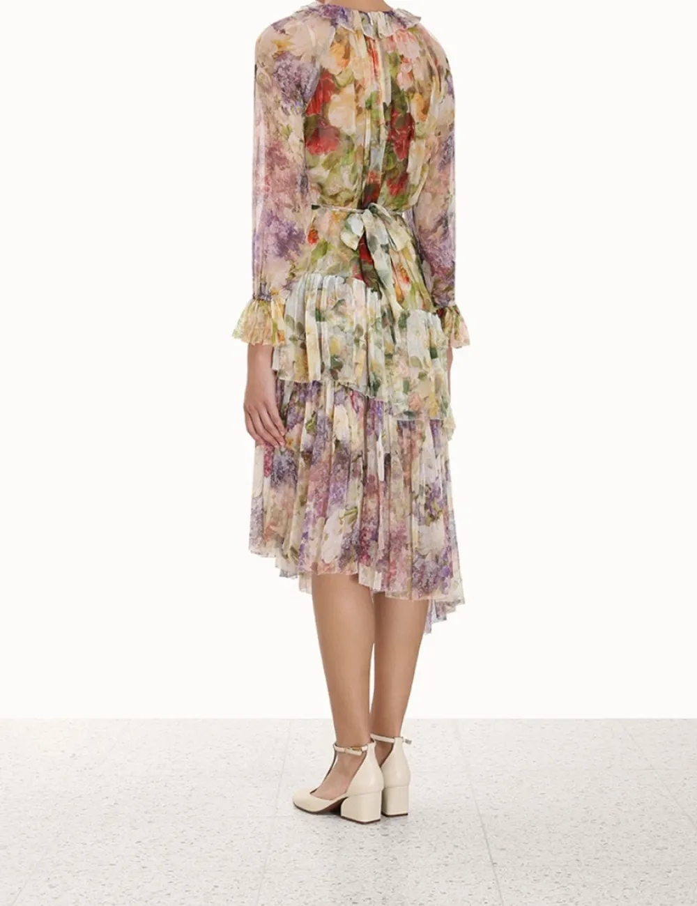 ZIMMERMANN Luminosity Frill Midi Dress-Women Dresses