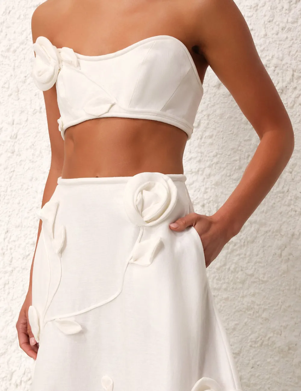 ZIMMERMANN Matchmaker Rose Flare Skirt-Women Skirts