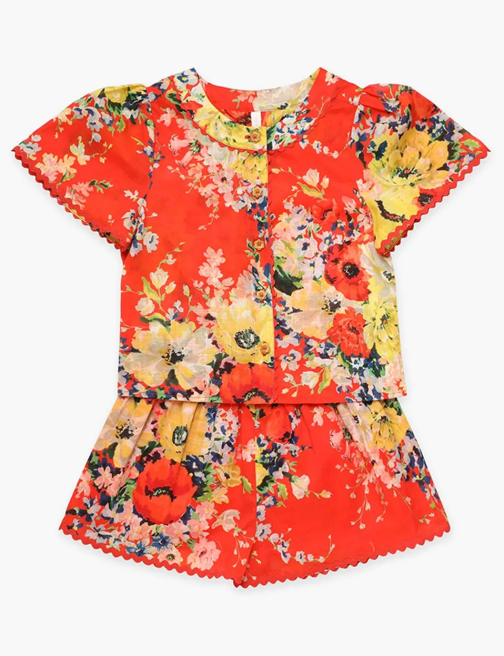 ZIMMERMANN Alight Flutter Sleeve Top-Women Clothing