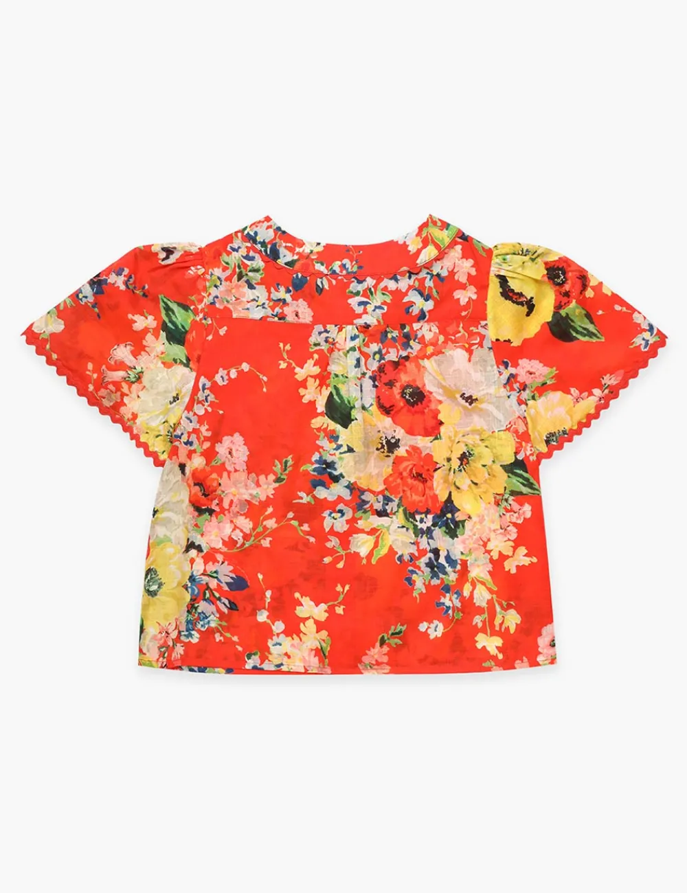 ZIMMERMANN Alight Flutter Sleeve Top-Women Clothing