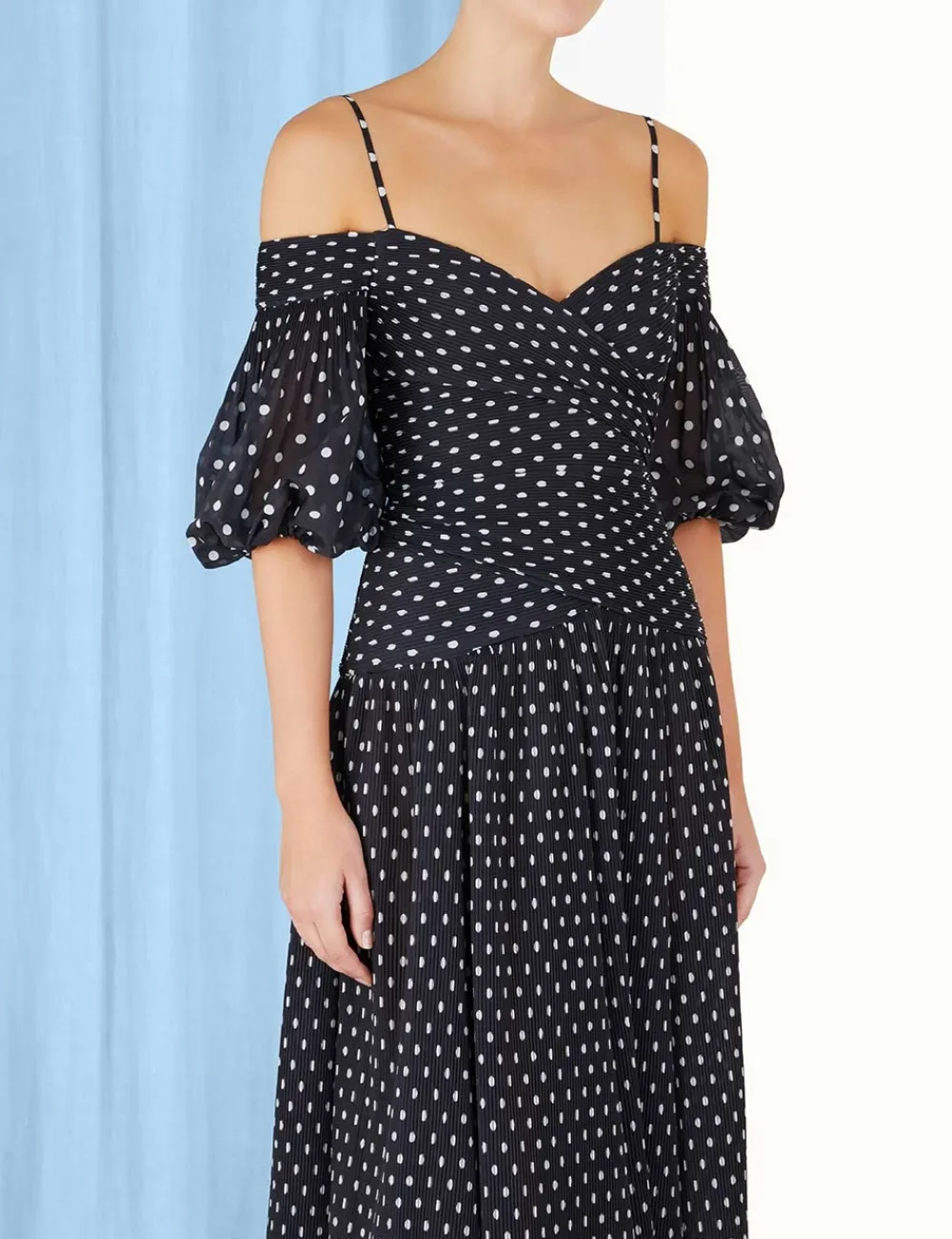 ZIMMERMANN Pleated Midi-Women Dresses