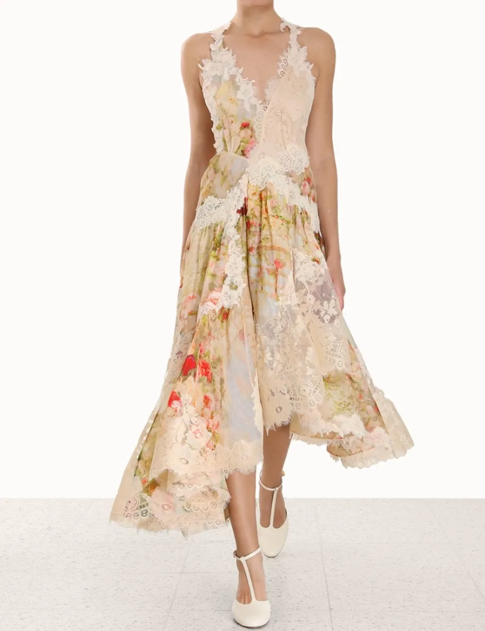 ZIMMERMANN Luminosity Splice Lace Dress-Women Dresses