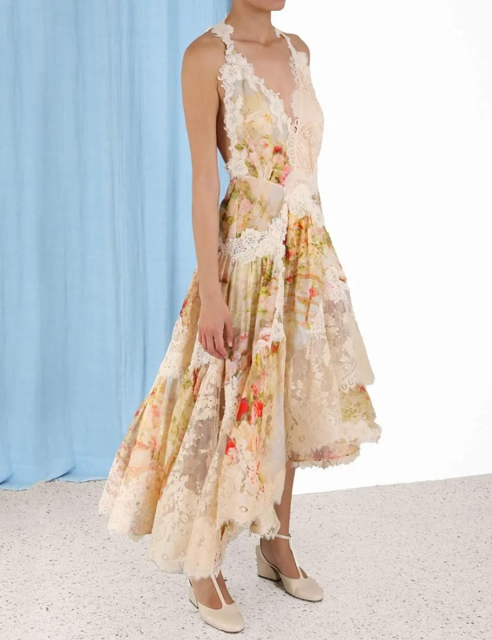 ZIMMERMANN Luminosity Splice Lace Dress-Women Dresses