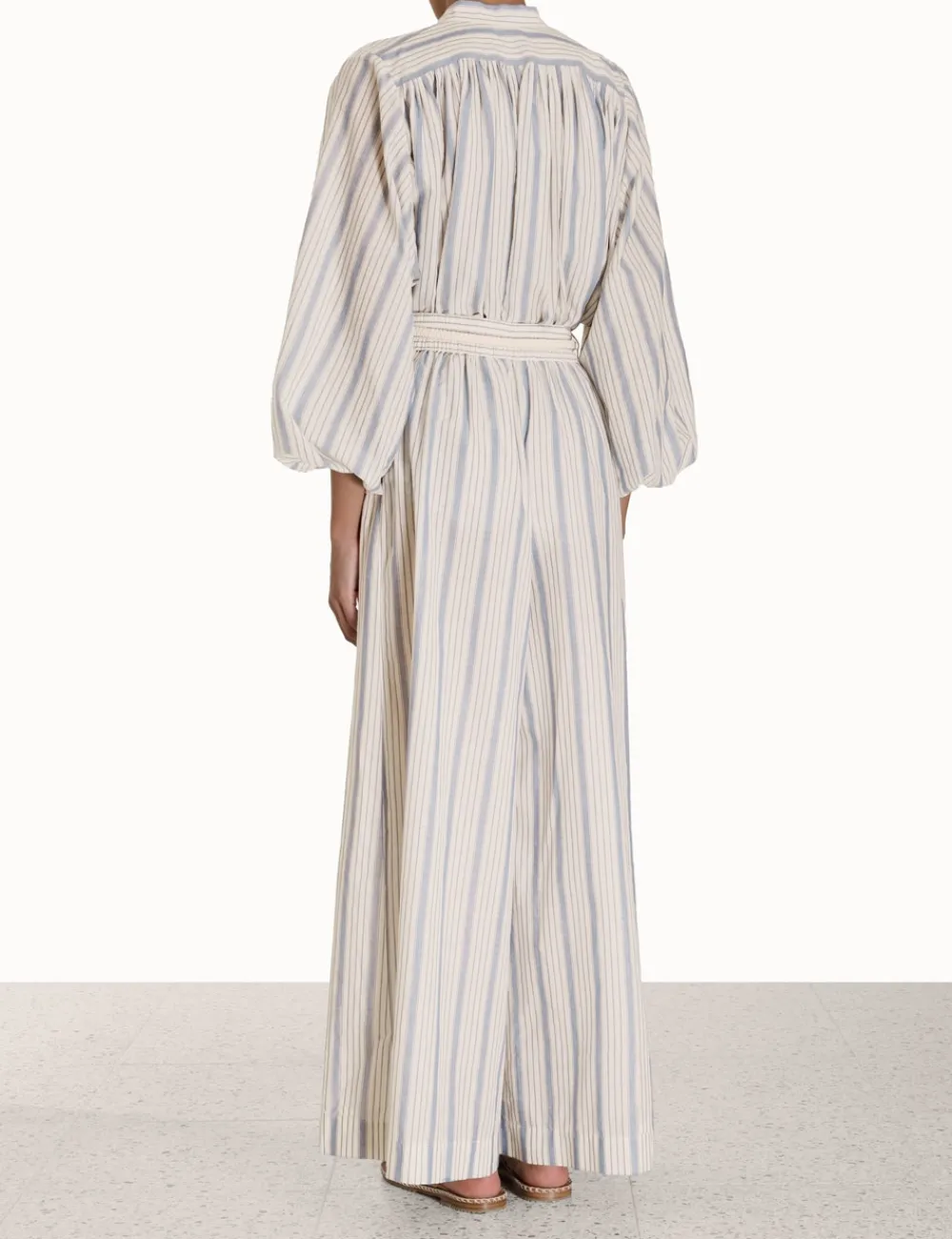 ZIMMERMANN Chintz Striped Relaxed Pant-Women In Denim