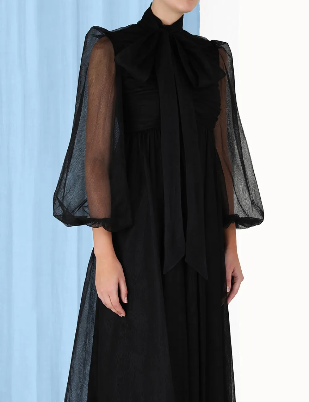 ZIMMERMANN Tulle Midi Dress-Women Luminosity