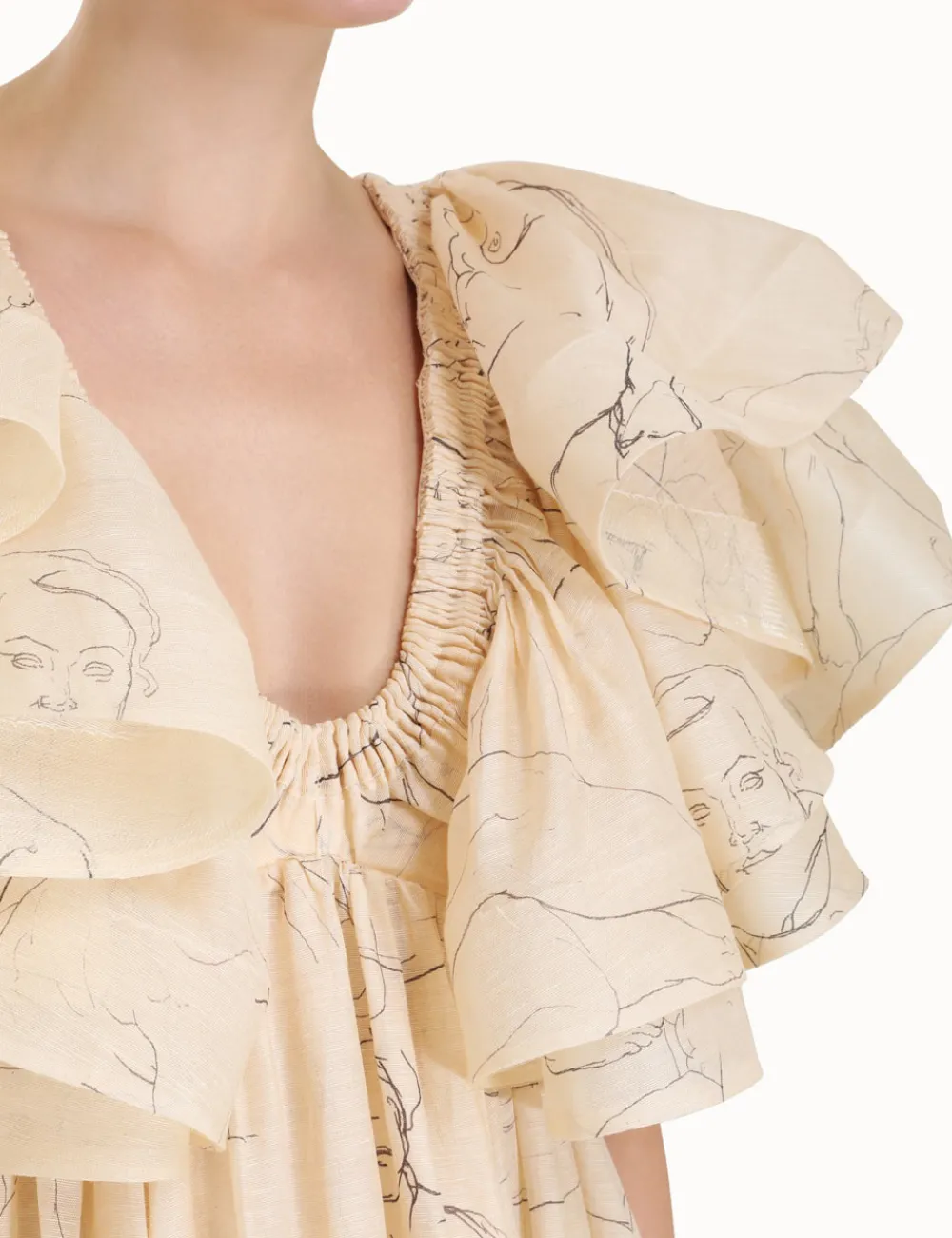 ZIMMERMANN Luminosity Ruffle Gown-Women Dresses