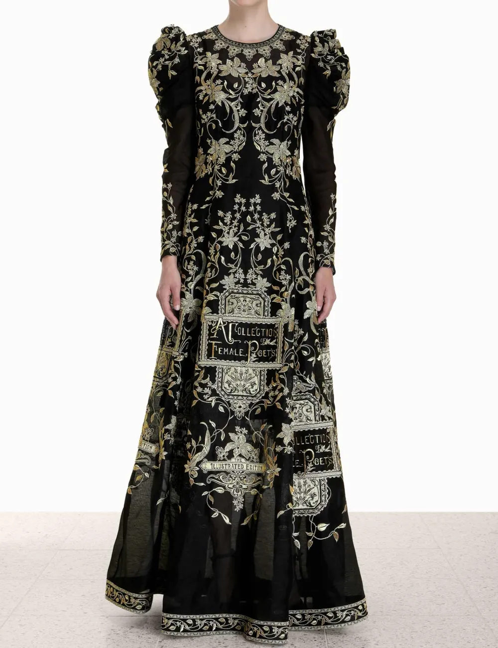 ZIMMERMANN Lyrical Embroidery Midi Dress-Women Clothing