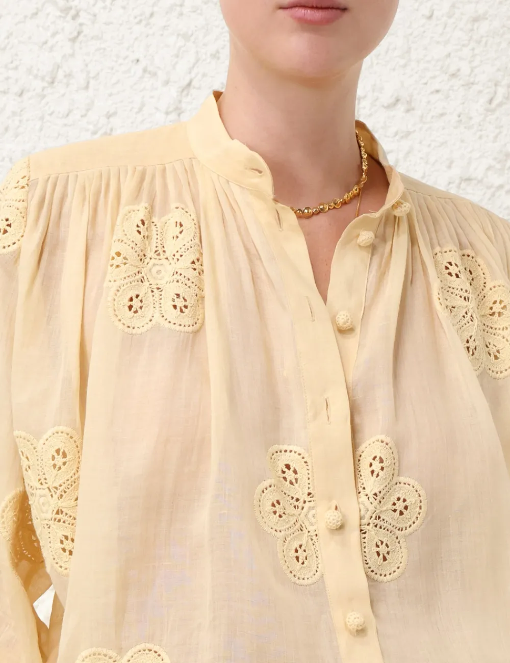 ZIMMERMANN Acadian Embroidered Blouse-Women Clothing