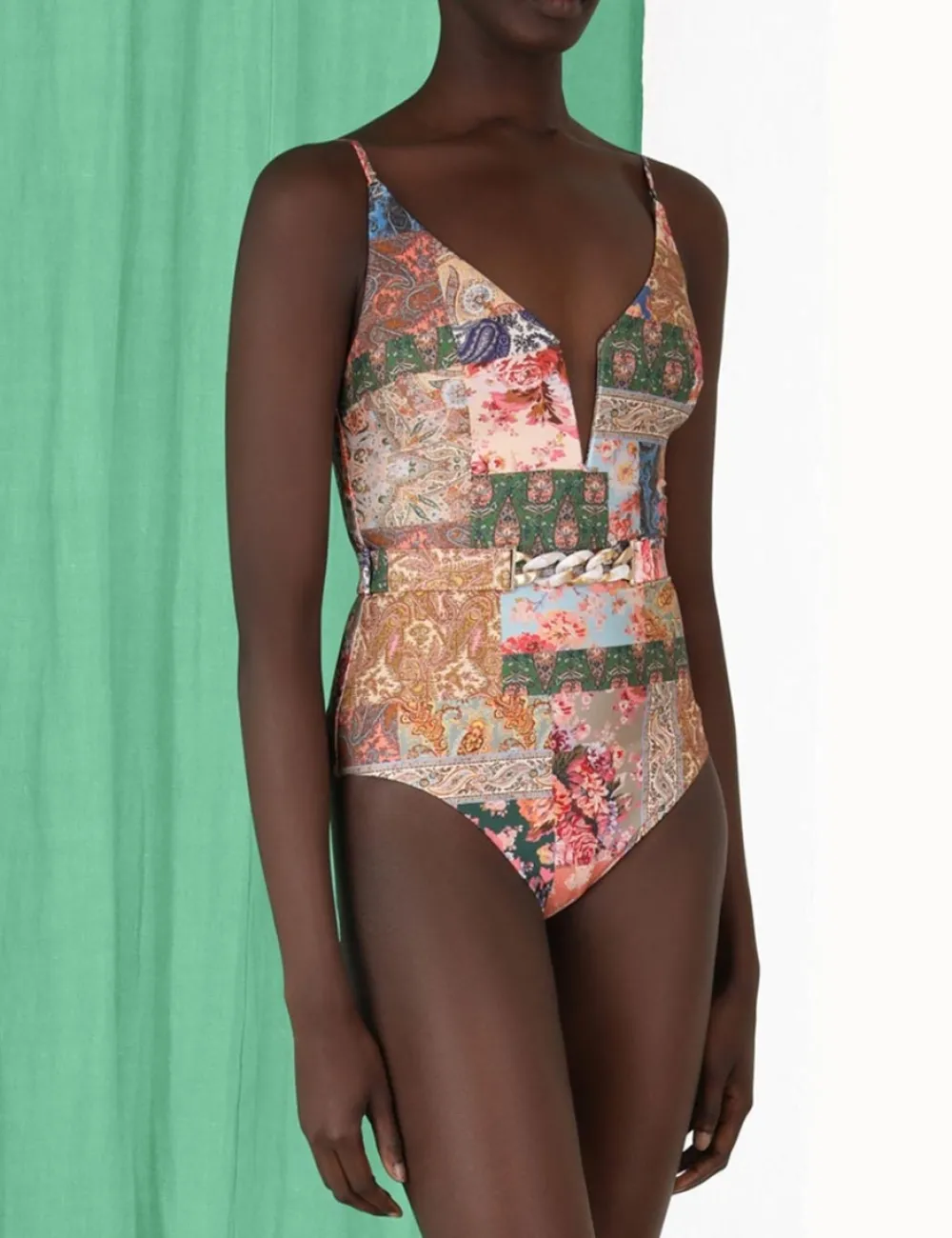 ZIMMERMANN Devi Plunge V Wire 1Pc-Women One Pieces