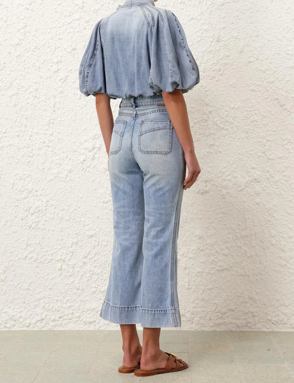 ZIMMERMANN Alight Lantern Sleeve Shirt-Women Tops