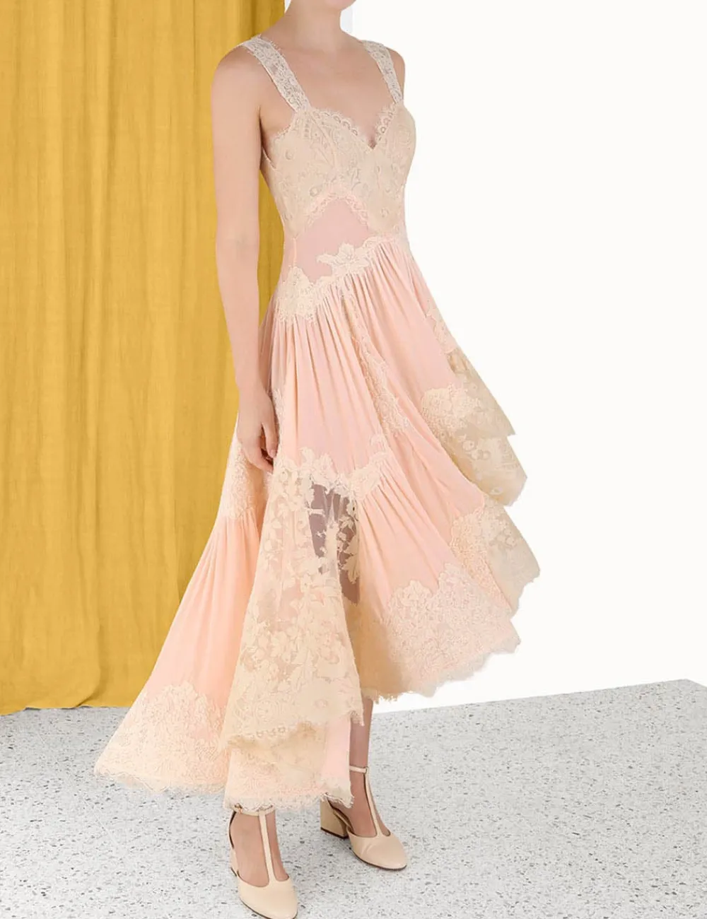 ZIMMERMANN Luminosity Velvet Lace Midi-Women Clothing