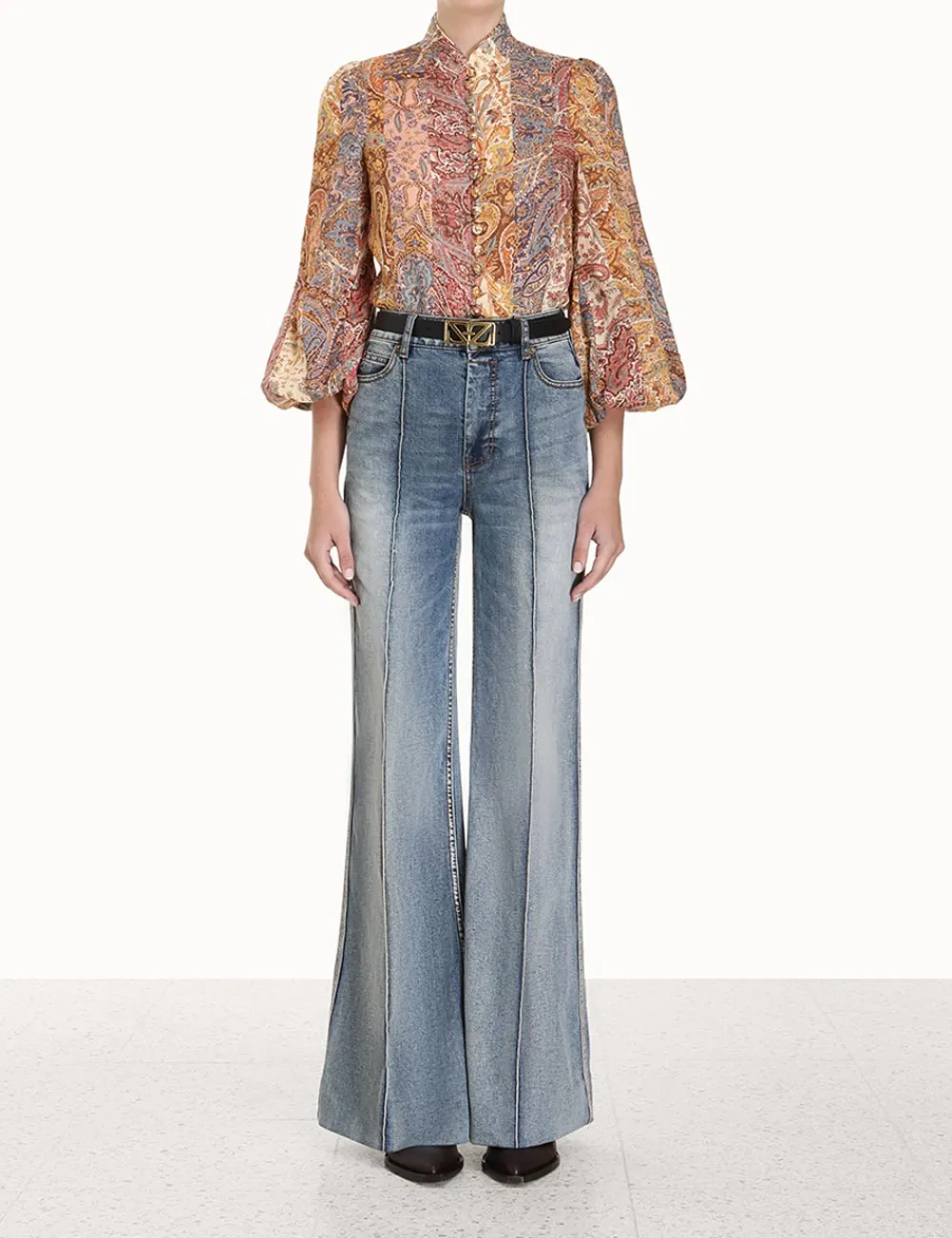 ZIMMERMANN Luminosity Paisley Blouse-Women Clothing