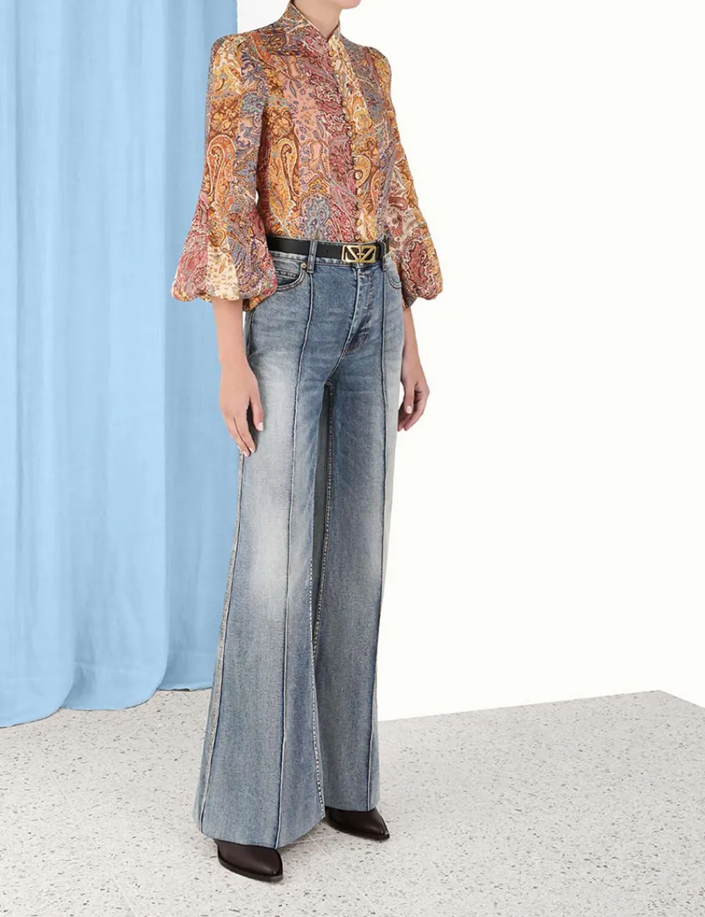 ZIMMERMANN Luminosity Paisley Blouse-Women Clothing