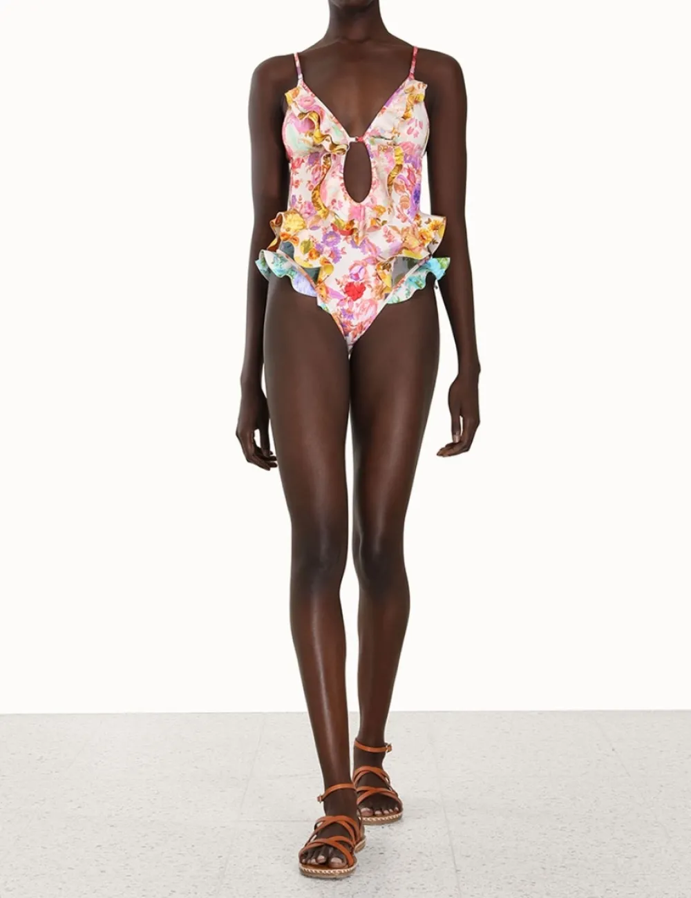 ZIMMERMANN Raie Waterfall Frill 1Pc-Women One Pieces