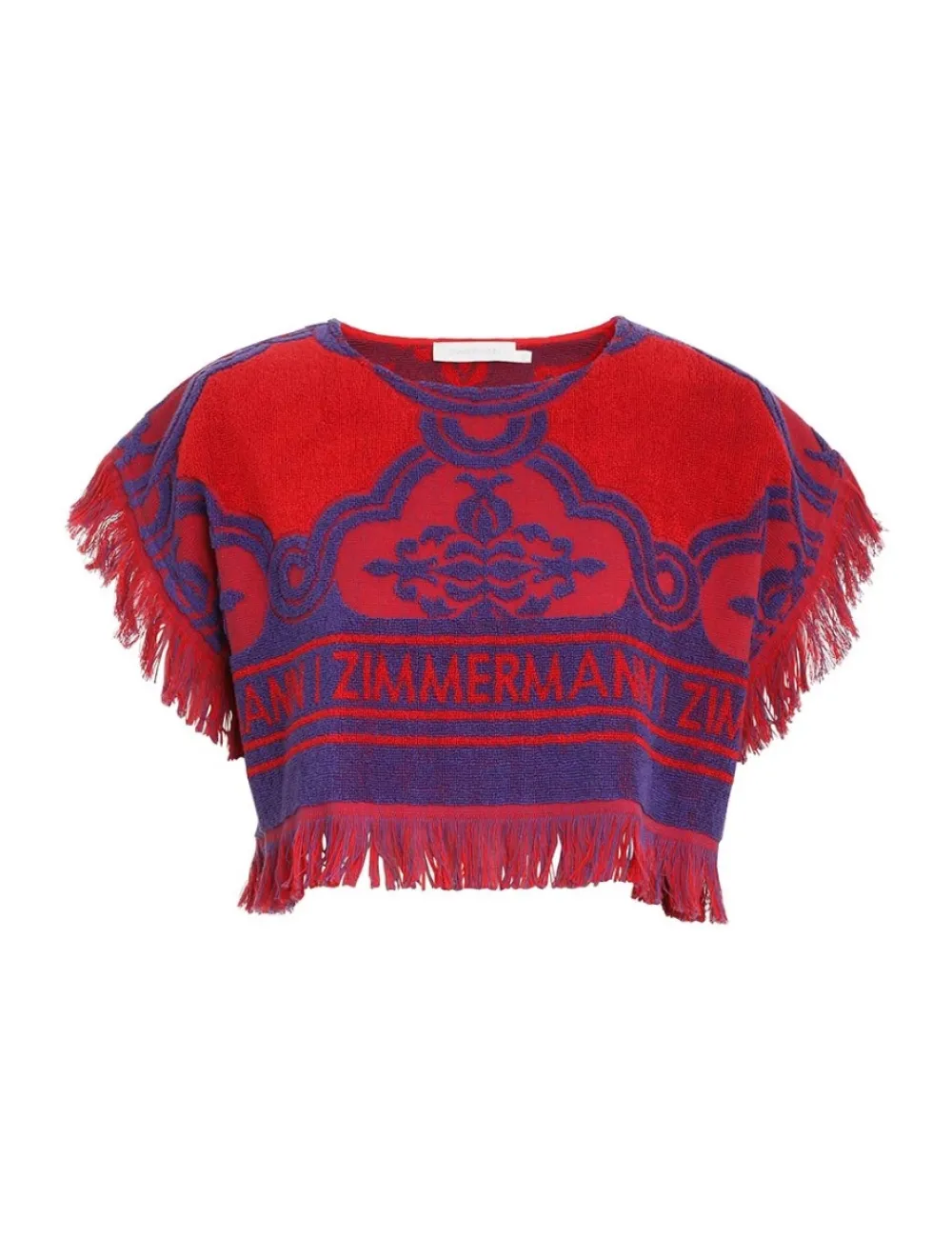 ZIMMERMANN Raie Towelling Crop-Women Tops