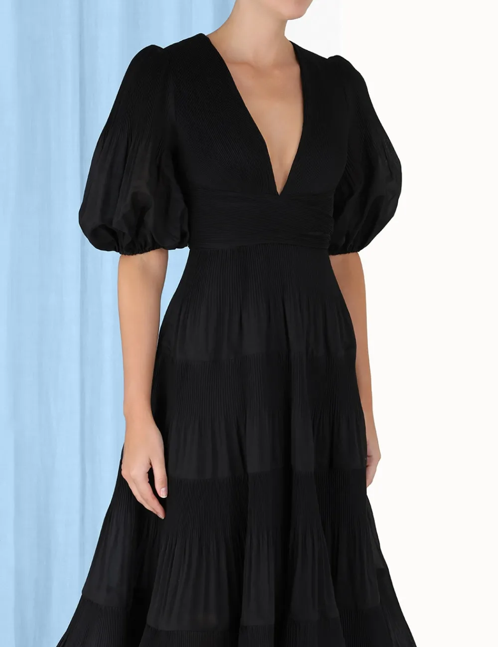 ZIMMERMANN Pleated Midi Dress-Women Clothing