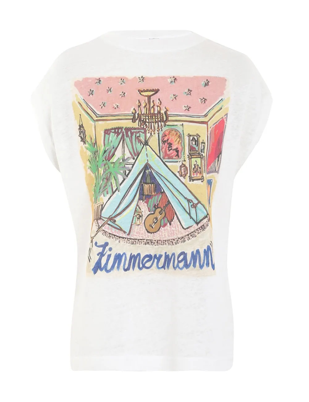 ZIMMERMANN Ginger Sleeveless Tee-Women Clothing