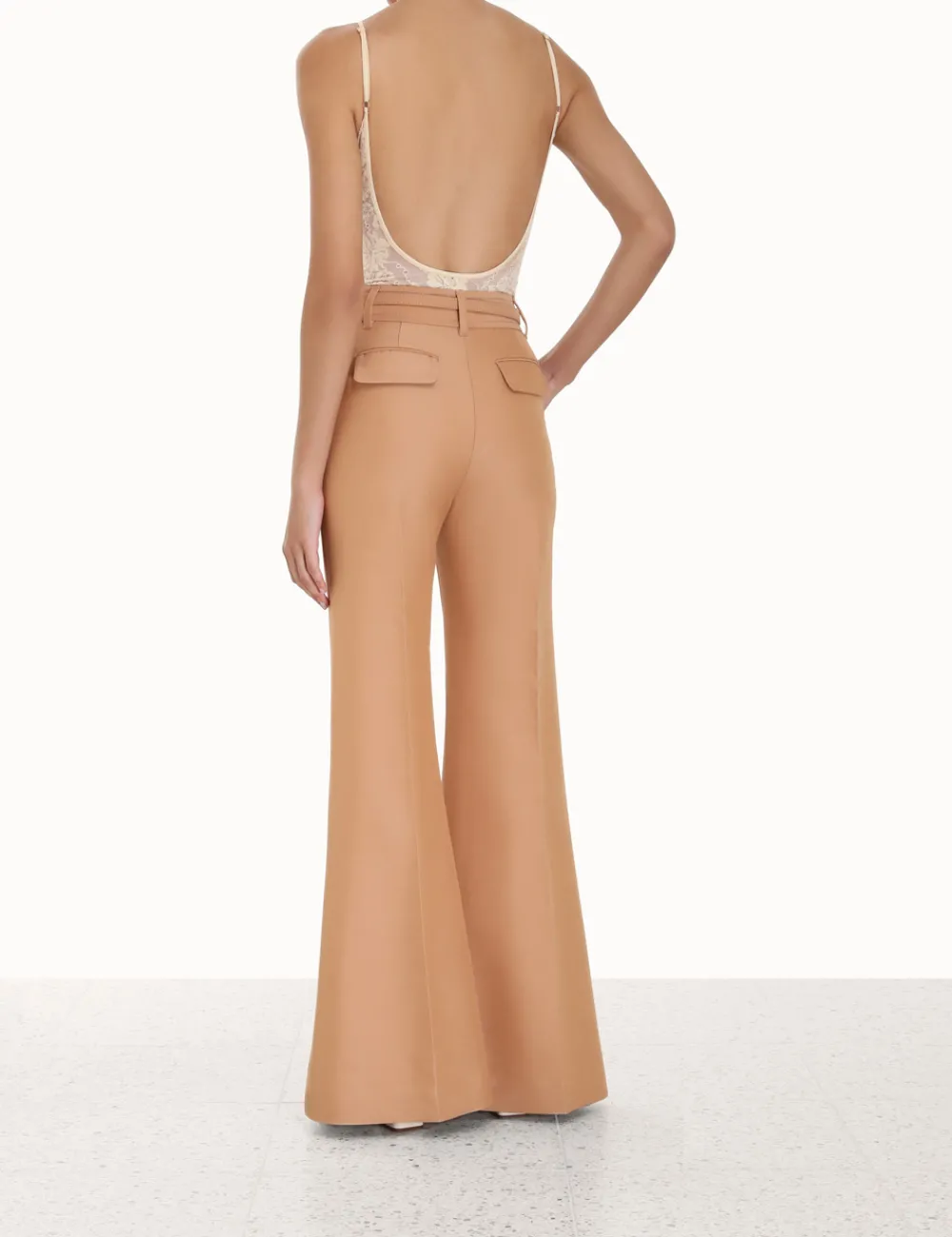 ZIMMERMANN Luminosity Scoop Neck Bodysuit-Women Tops