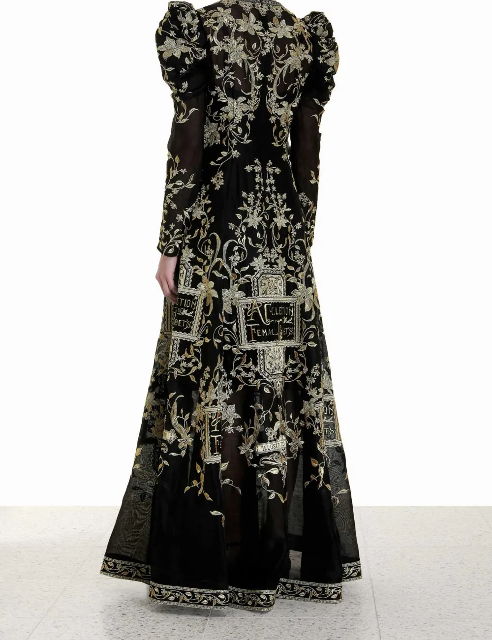 ZIMMERMANN Lyrical Embroidery Midi Dress-Women Luminosity