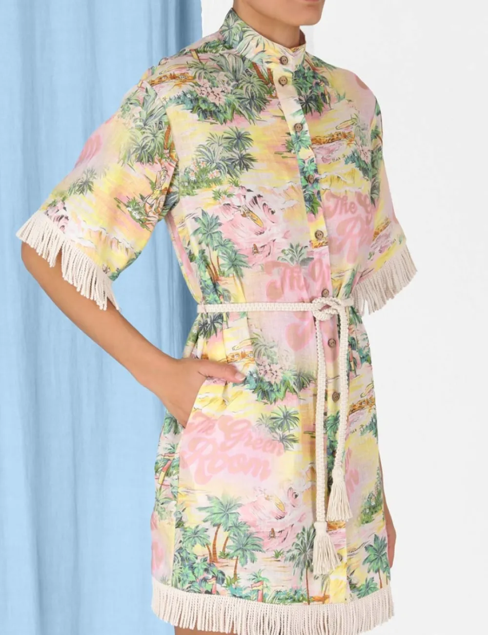 ZIMMERMANN Vacay Short Sleeve Dress-Women Dresses & Coverups