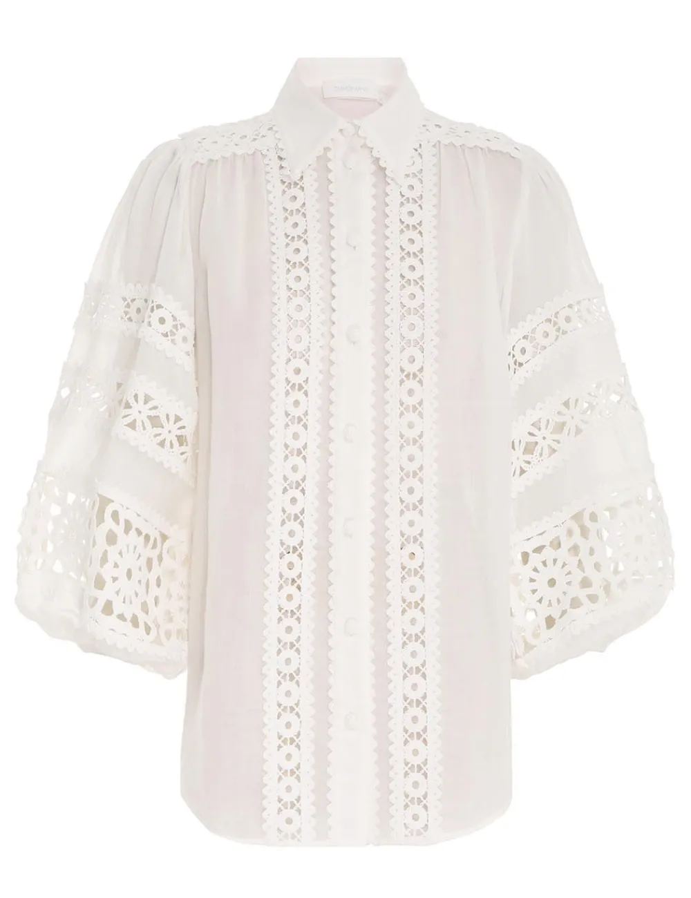 ZIMMERMANN Devi Spliced Billow Blouse-Women Clothing