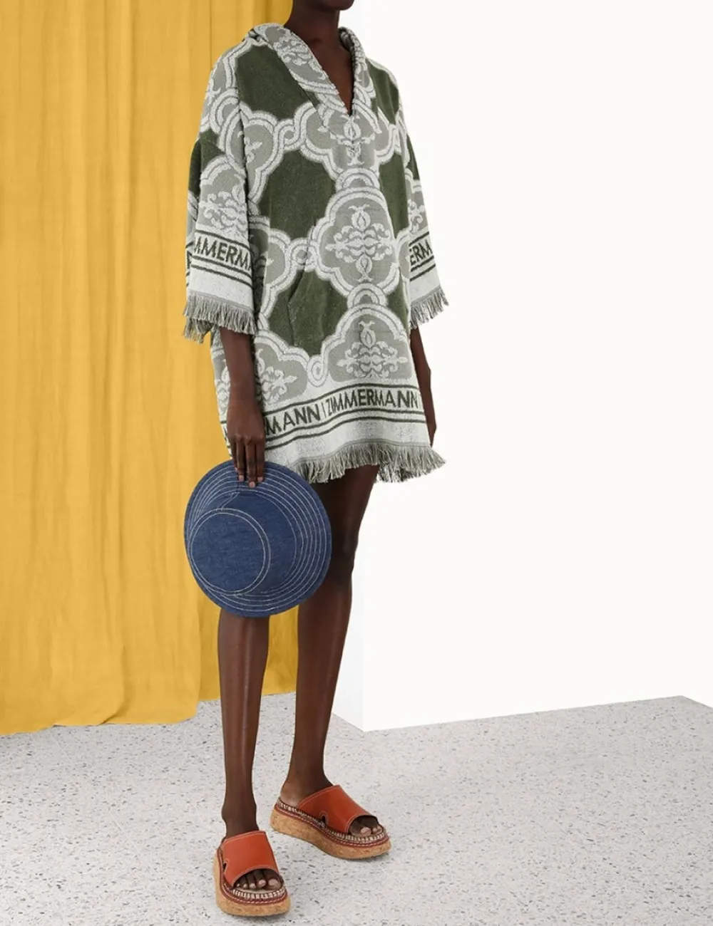 ZIMMERMANN Chintz Hooded Towel Mini Dress-Women Dresses & Coverups