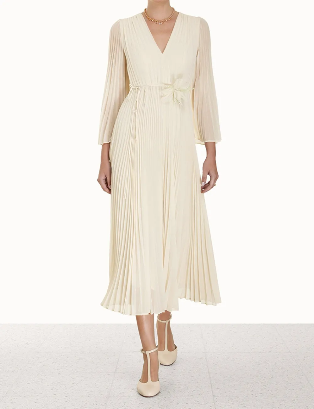 ZIMMERMANN Sunray Midi Dress-Women Clothing