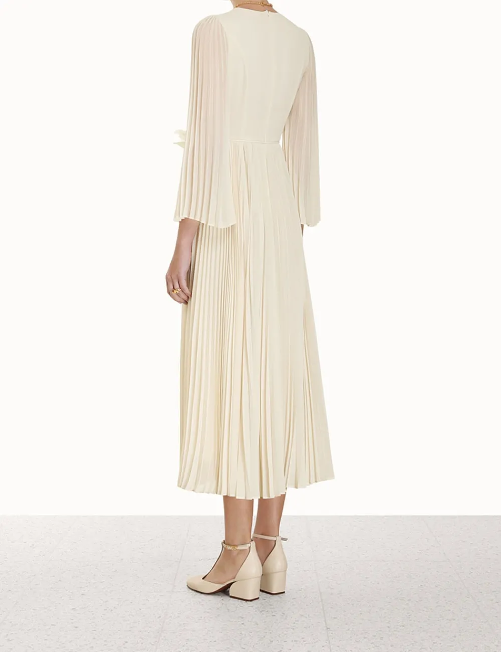 ZIMMERMANN Sunray Midi Dress-Women Clothing