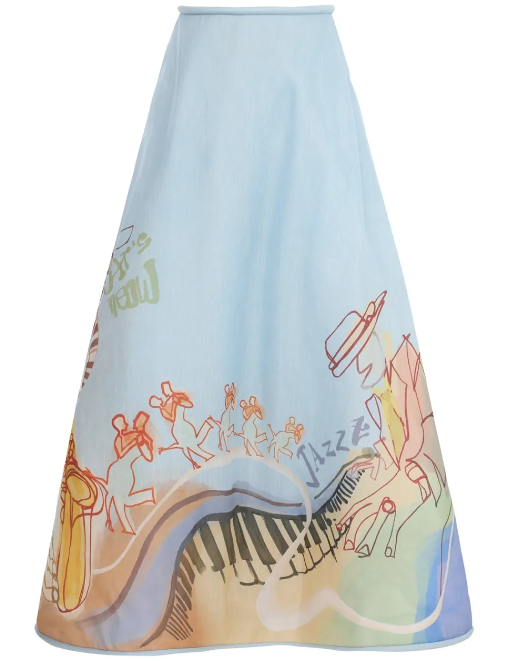 ZIMMERMANN Matchmaker Poster Flare Skirt-Women Skirts