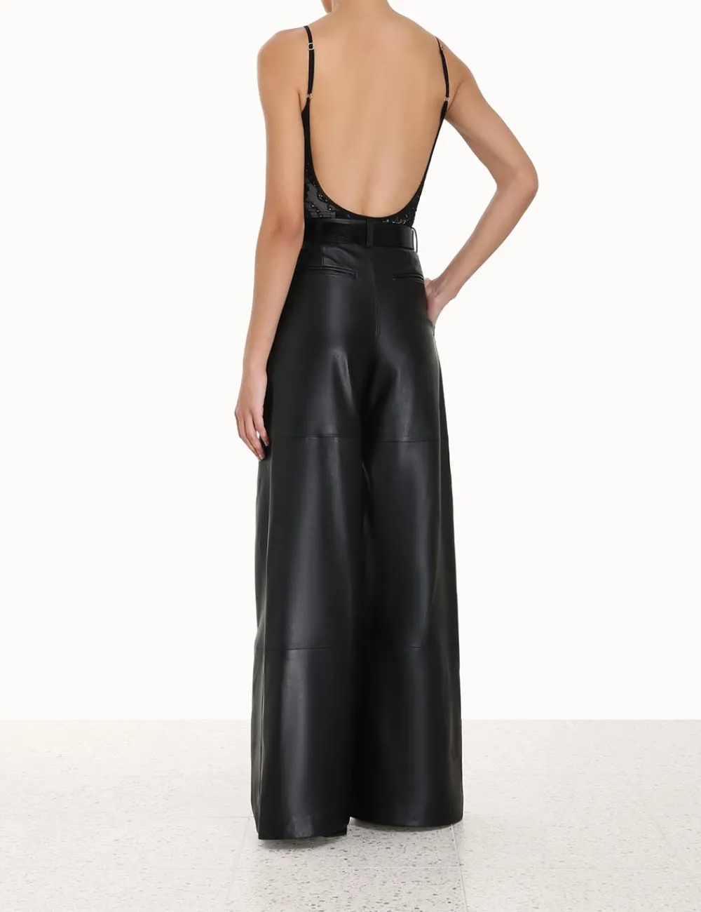 ZIMMERMANN Luminosity Scoop Neck Bodysuit-Women Tops