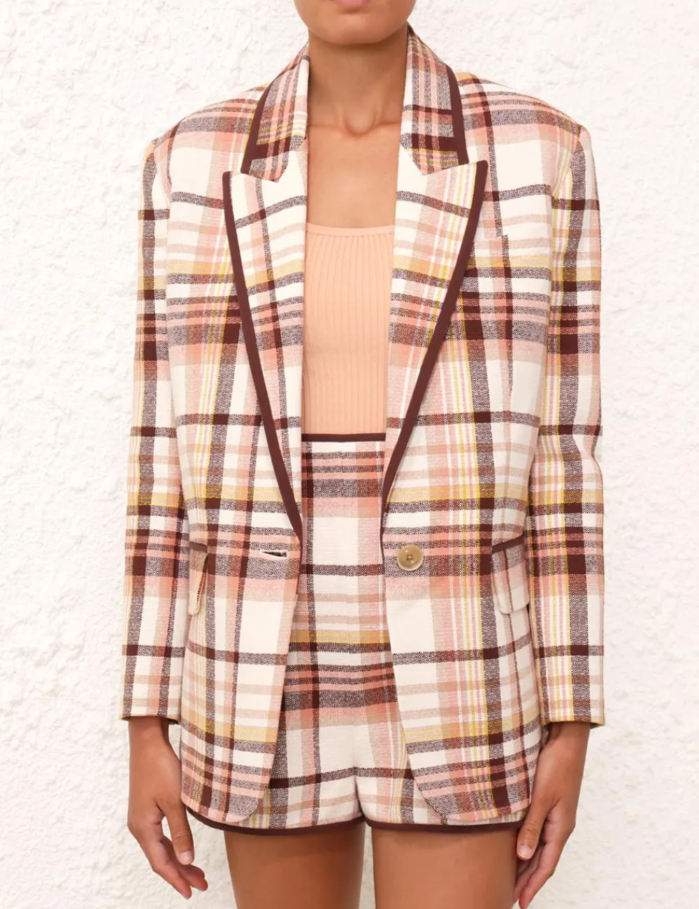 ZIMMERMANN Matchmaker Check Jacket-Women Jackets & Coats