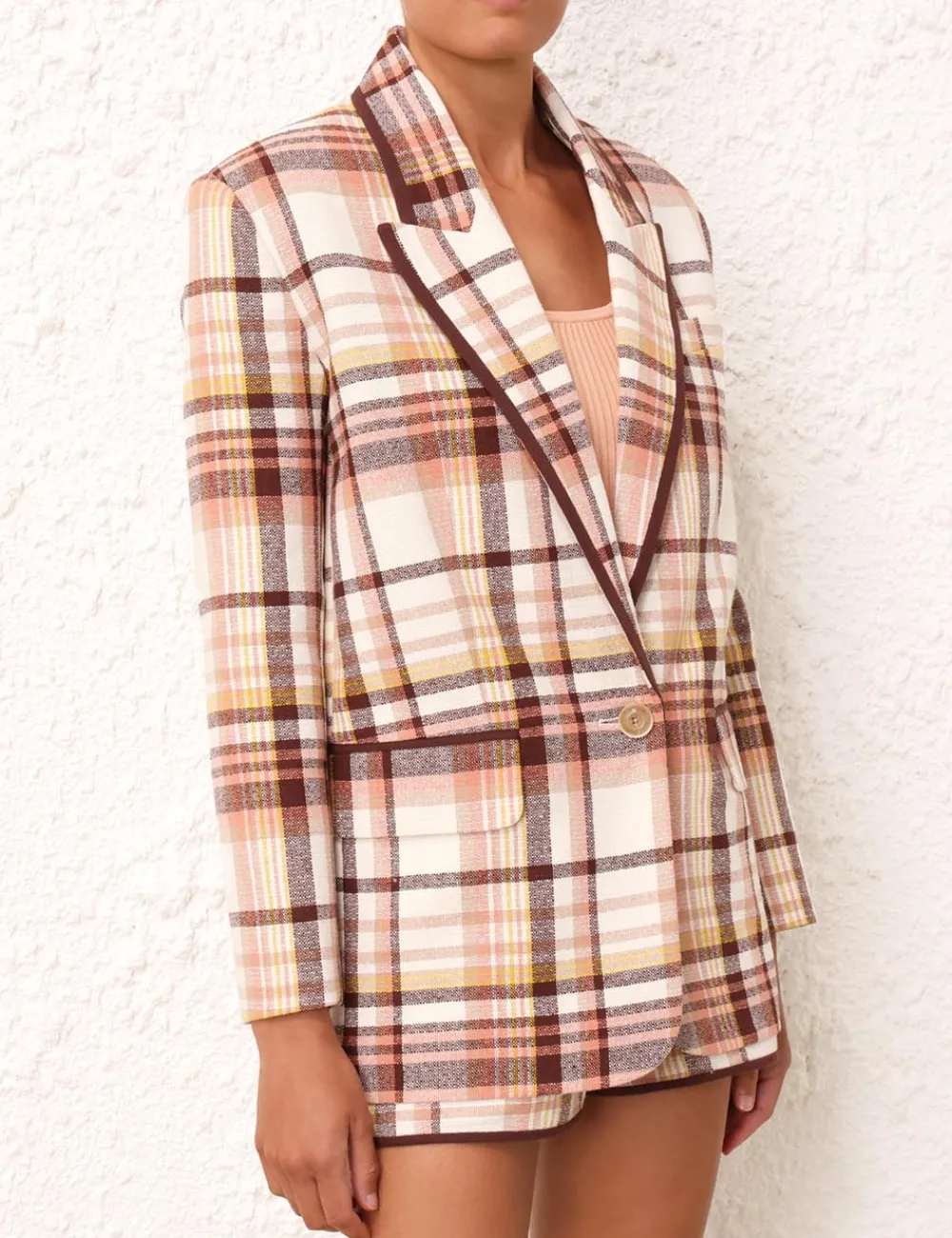 ZIMMERMANN Matchmaker Check Jacket-Women Jackets & Coats