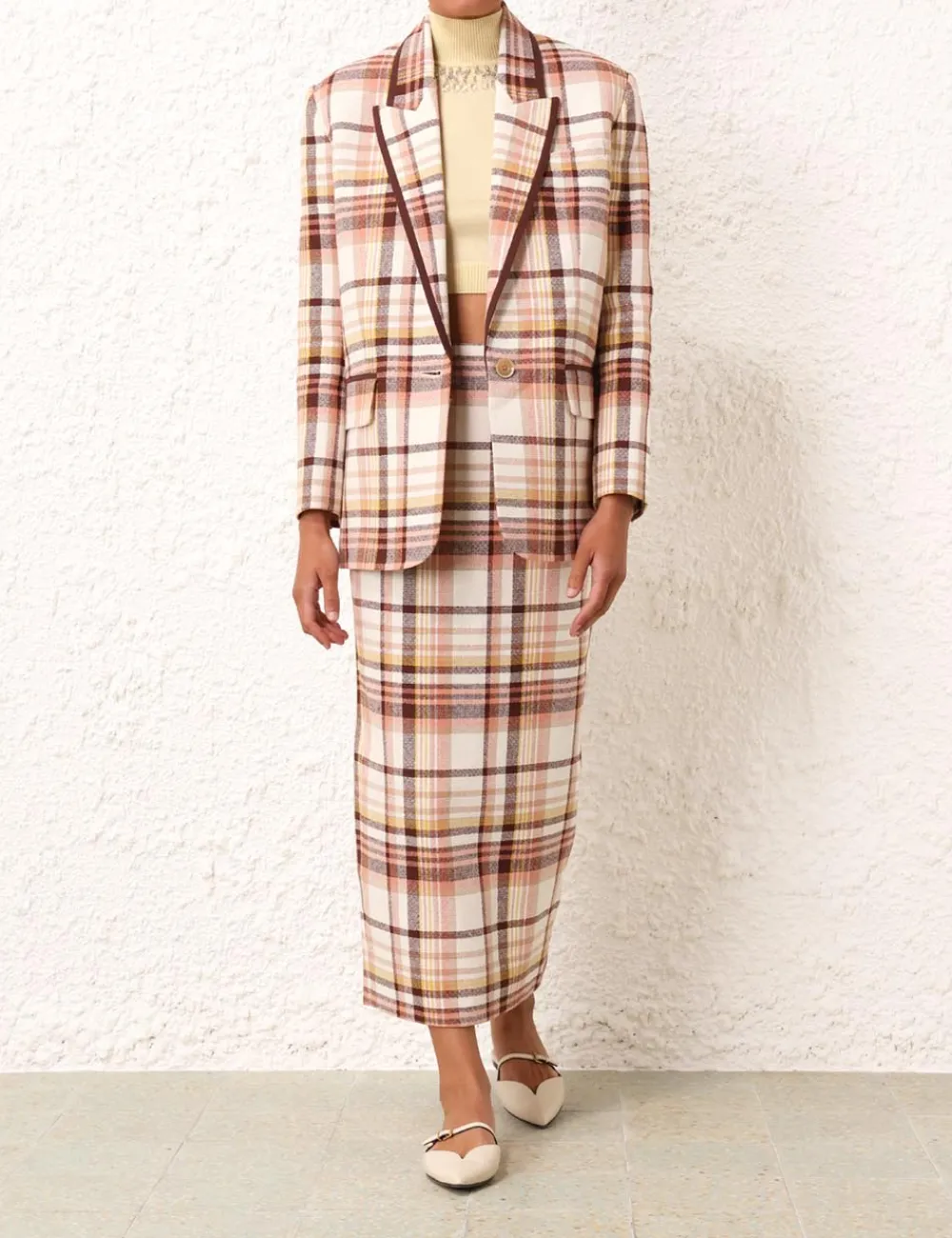 ZIMMERMANN Matchmaker Check Jacket-Women Jackets & Coats