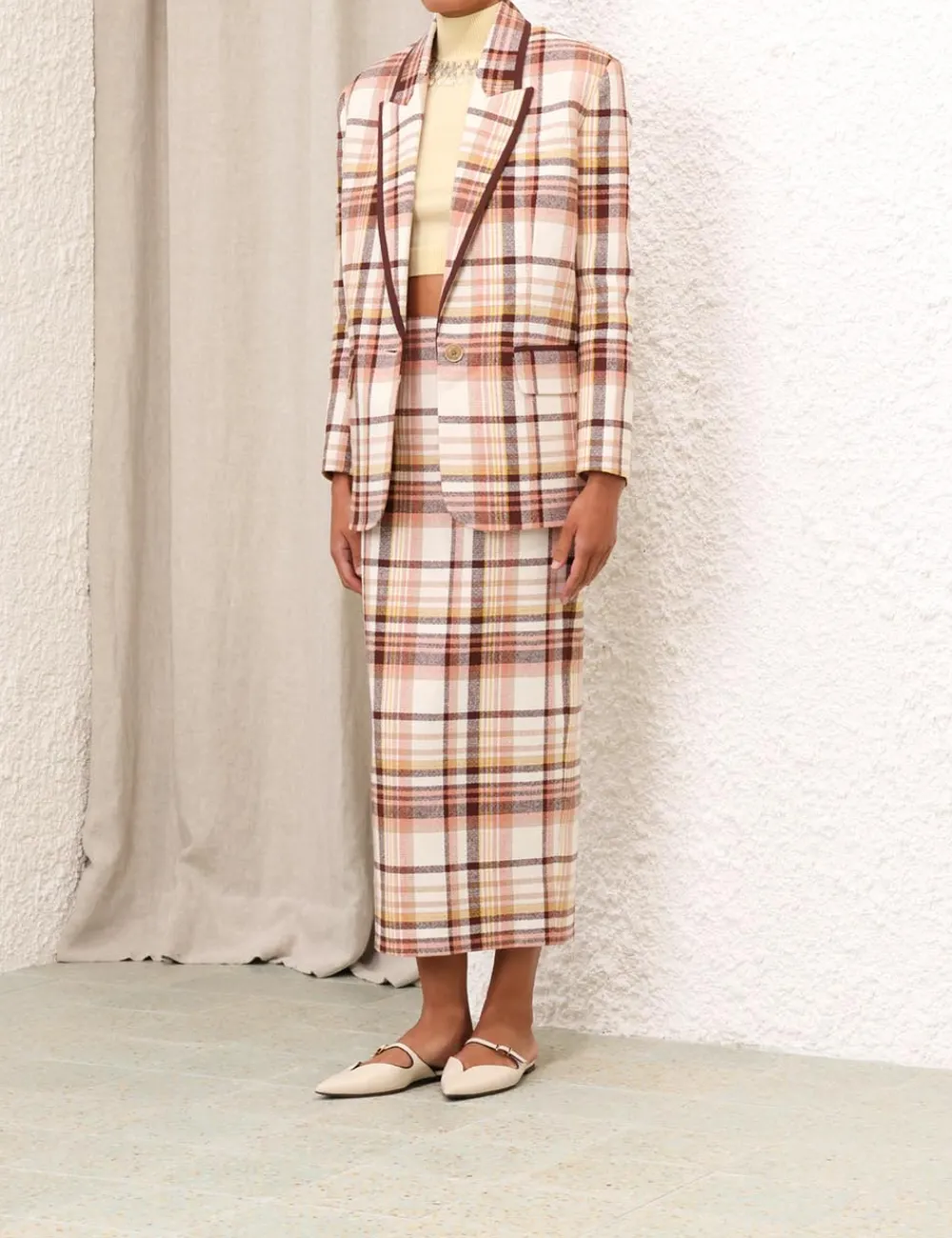 ZIMMERMANN Matchmaker Check Jacket-Women Jackets & Coats