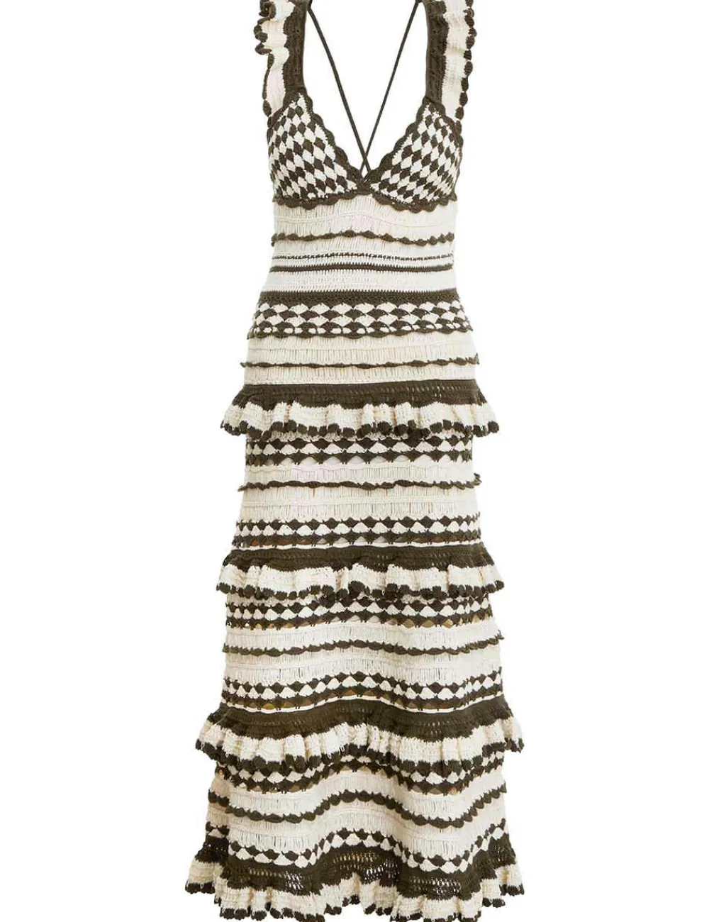 ZIMMERMANN Devi Crochet Frill Dress-Women Knitwear