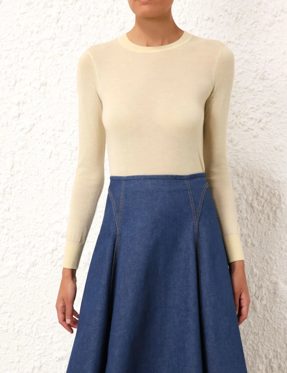 ZIMMERMANN Classic Crew Neck Sweater-Women Clothing