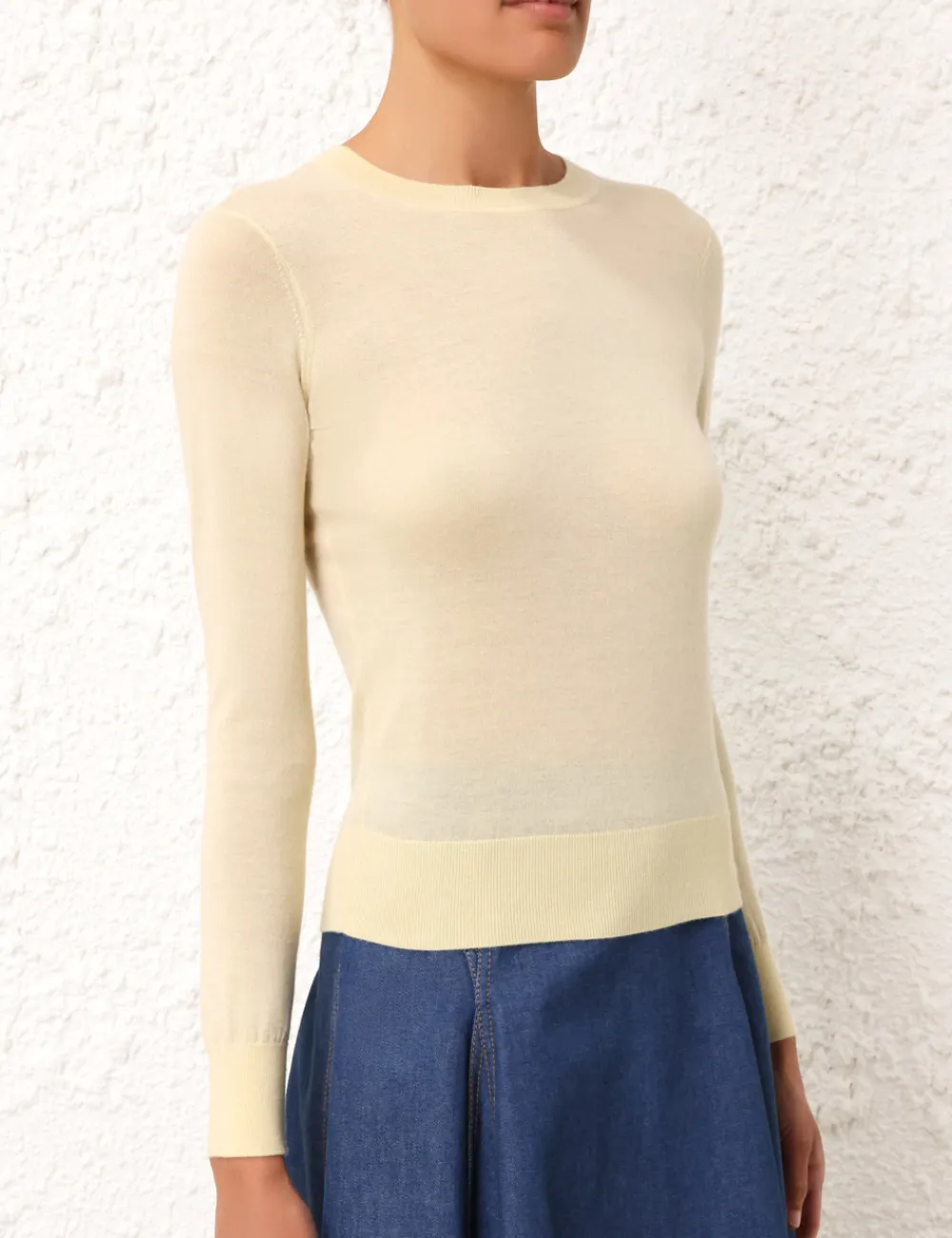 ZIMMERMANN Classic Crew Neck Sweater-Women Clothing