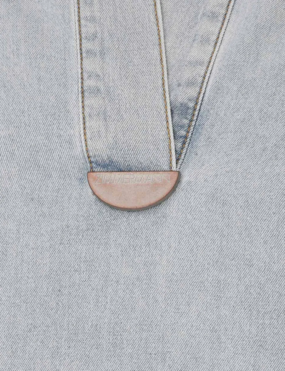 ZIMMERMANN August Denim Tunic Dress-Women Clothing