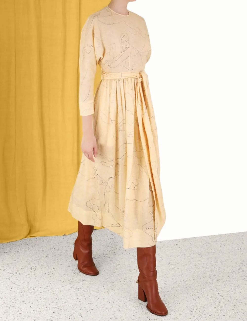 ZIMMERMANN Luminosity Tie Midi Dress-Women Dresses