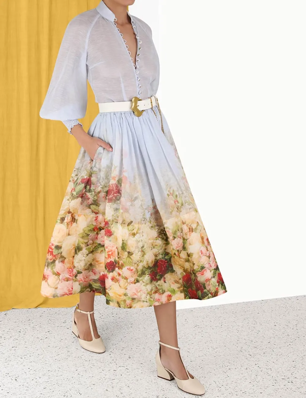 ZIMMERMANN Luminosity Lantern Blouse-Women Tops