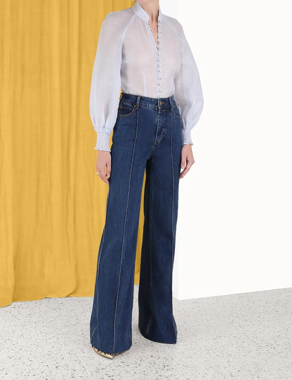 ZIMMERMANN Luminosity Lantern Blouse-Women Tops