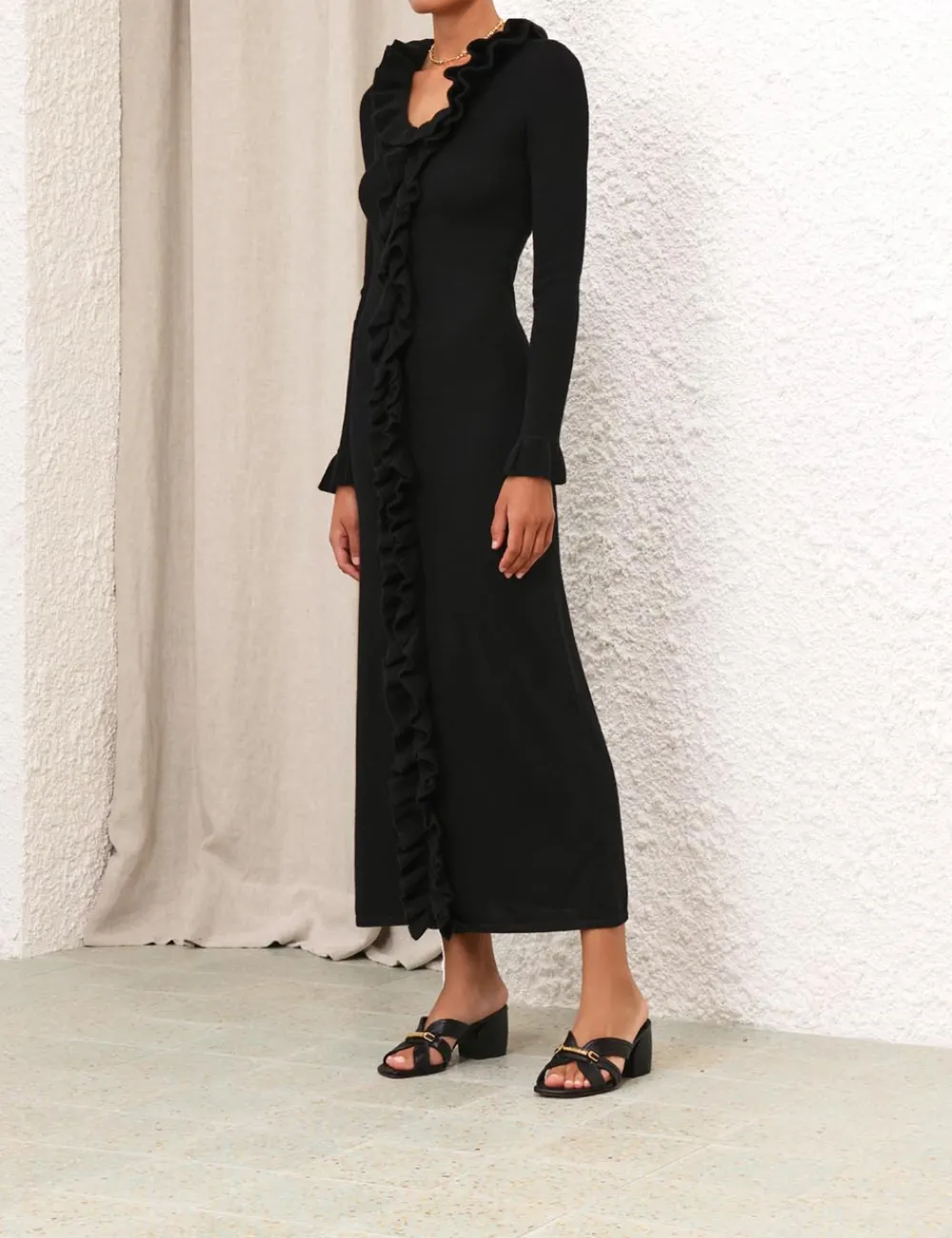 ZIMMERMANN Matchmaker V-Neck Ruffle Dress-Women Dresses