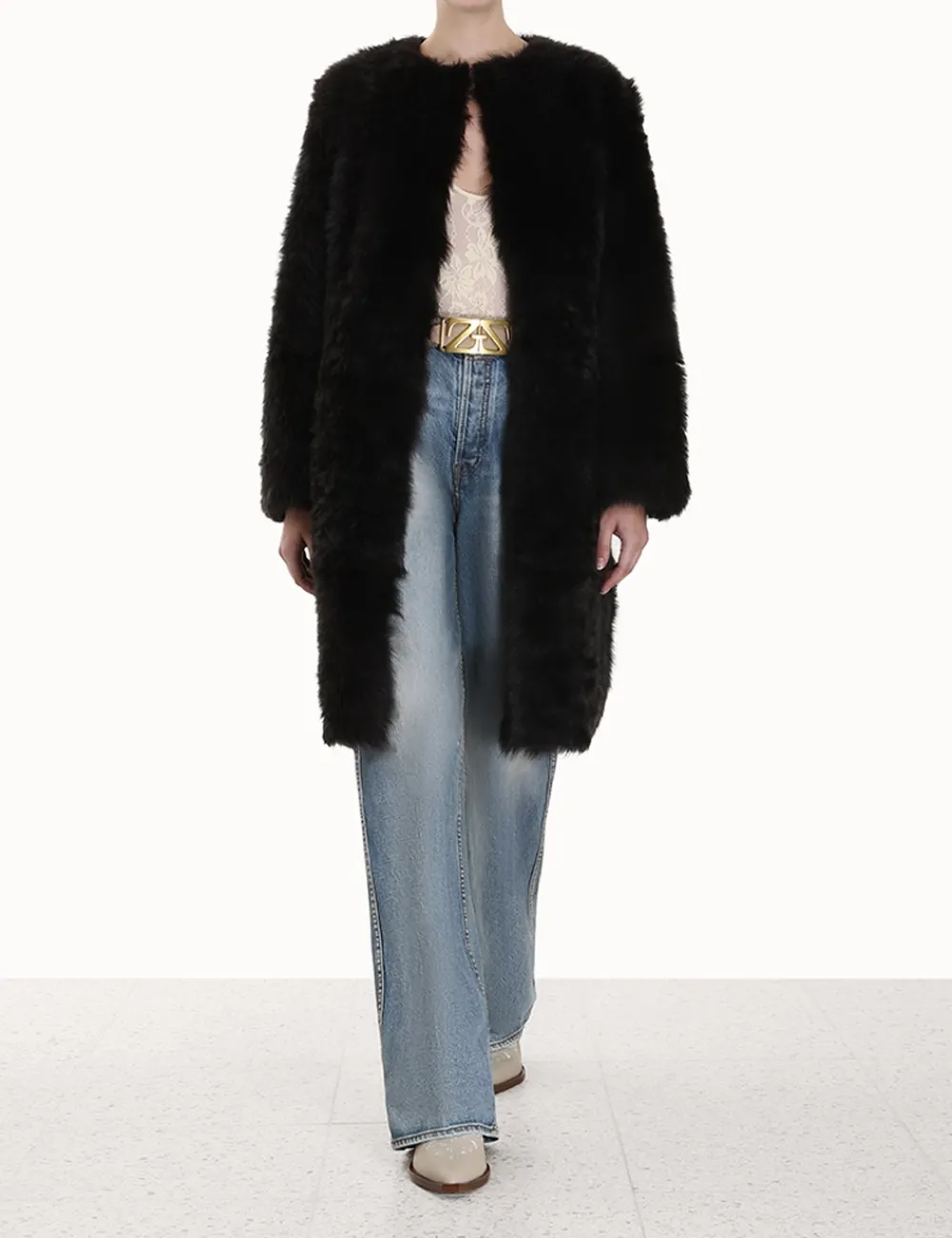 ZIMMERMANN Luminosity Shearling Coat-Women Jackets & Coats