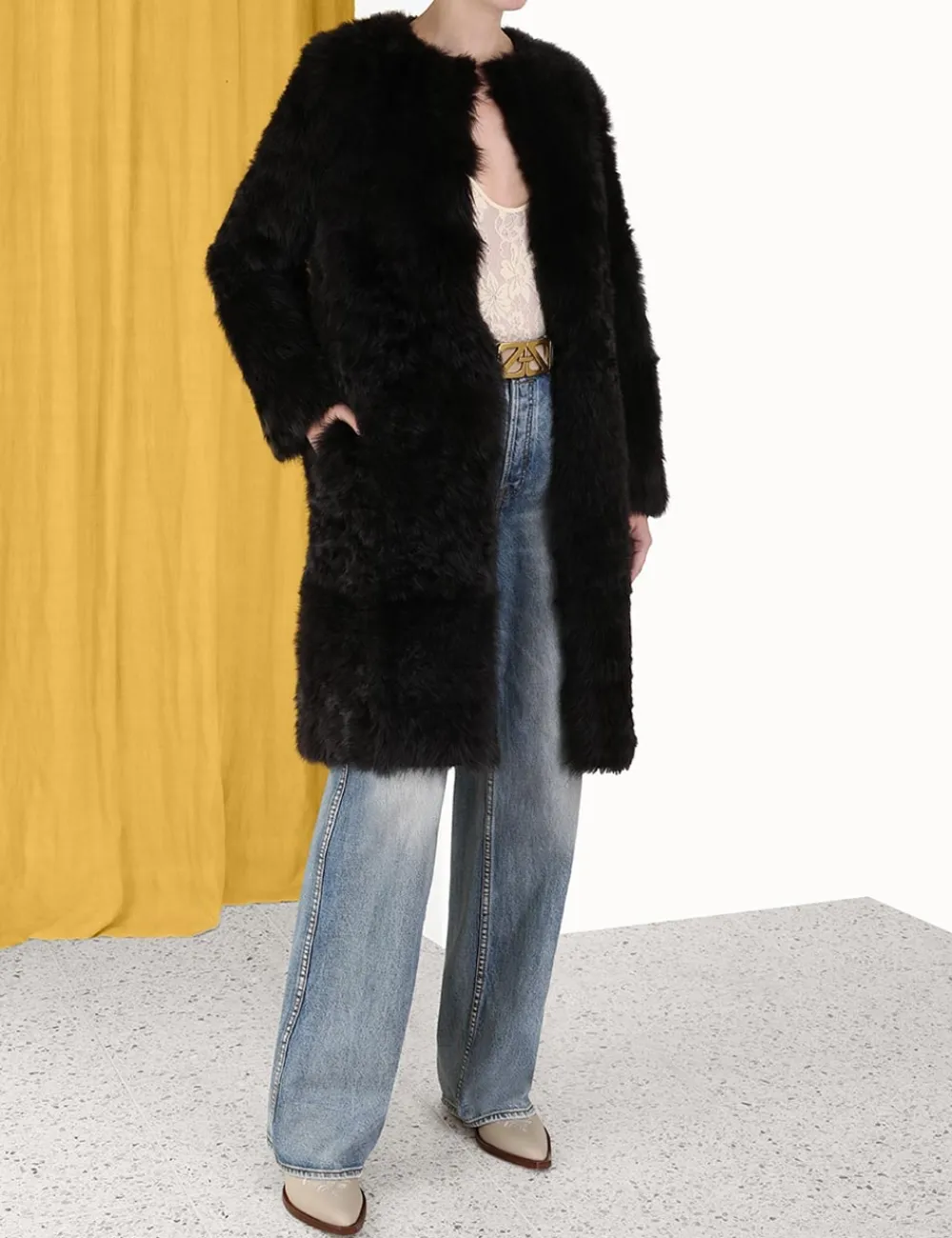 ZIMMERMANN Luminosity Shearling Coat-Women Jackets & Coats