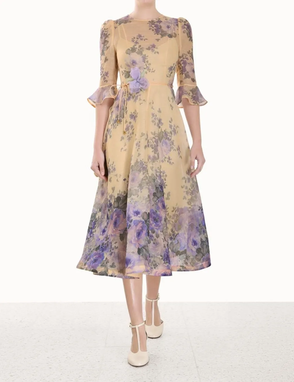 ZIMMERMANN Lyrical Flare Sleeve Midi-Women Luminosity