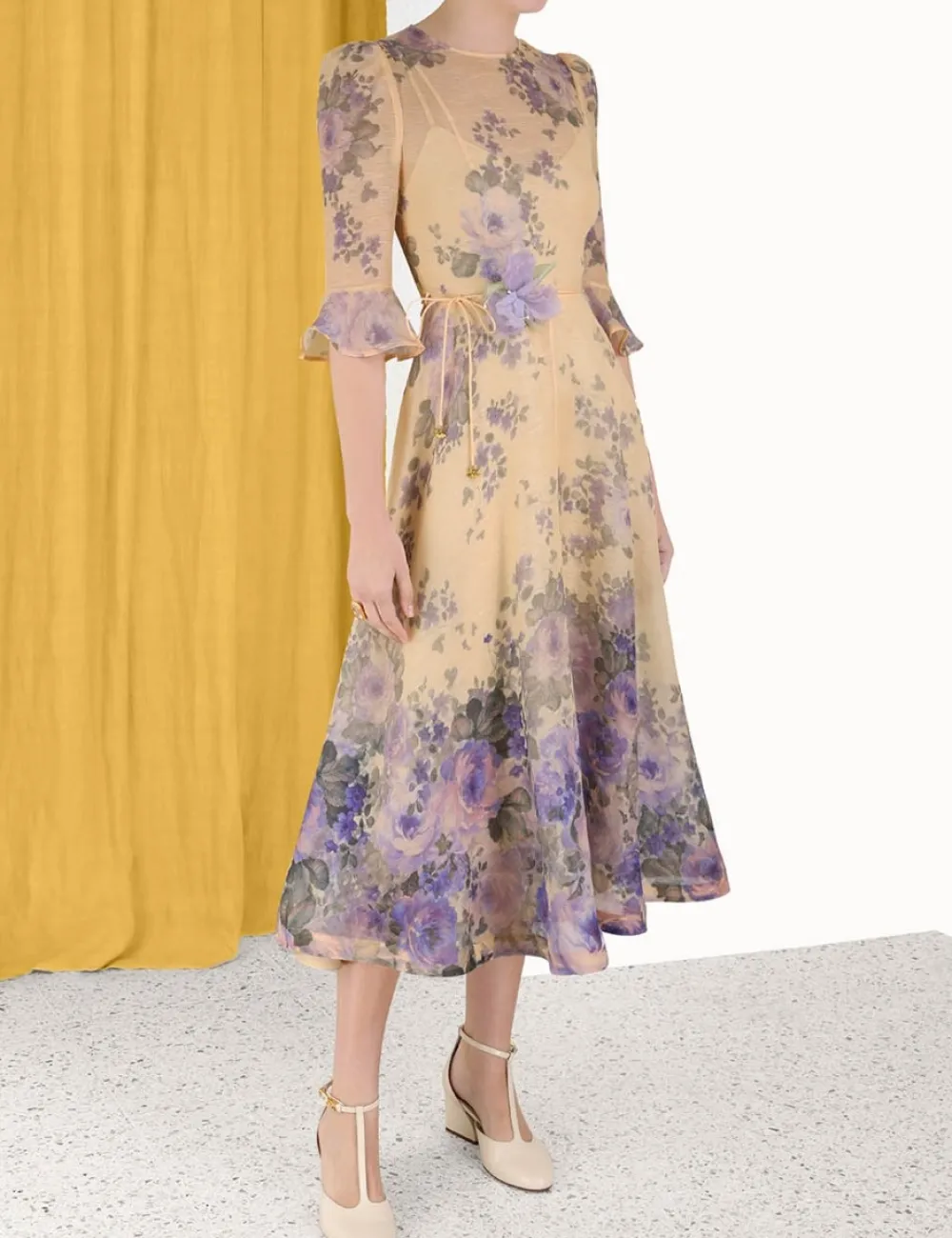 ZIMMERMANN Lyrical Flare Sleeve Midi-Women Luminosity