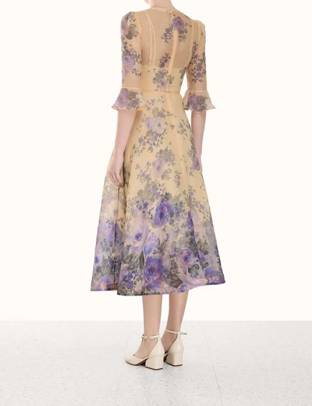 ZIMMERMANN Lyrical Flare Sleeve Midi-Women Luminosity